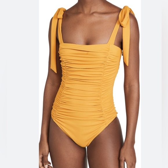 Mink Pink Ruched One Piece Swimsuit Size S - Picture 2 of 5